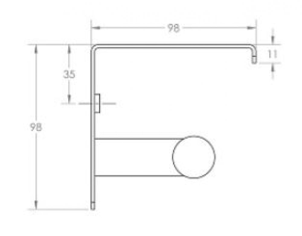 Metlam Double Toilet Roll Holder with Shelf Top