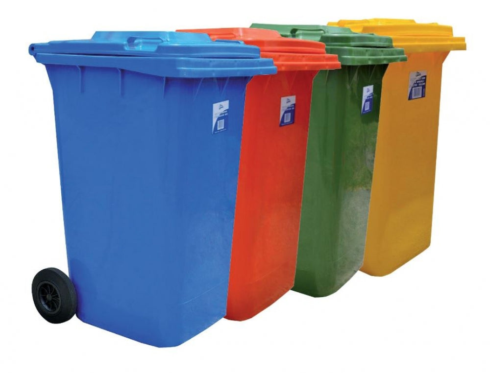 Edco 19403 Heavy Duty Bin With Wheels 240 Litre Yellow