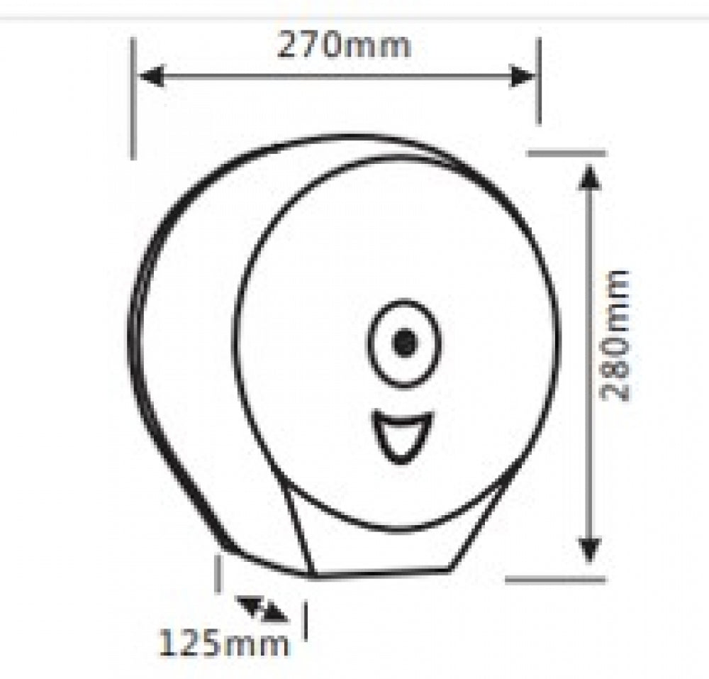 Metlam ML840MKII_WHT Jumbo Toilet Roll Dispenser