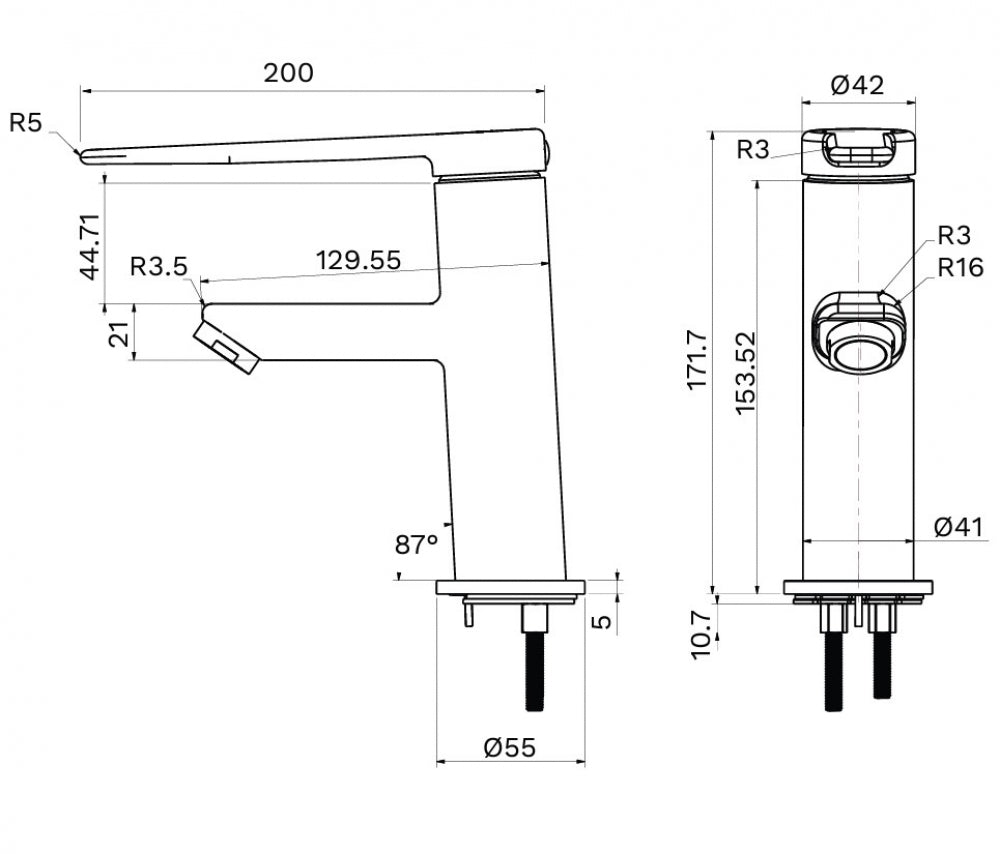 Gentec GPure Nugen GPN2000D Single Lever Care Basin Mixer