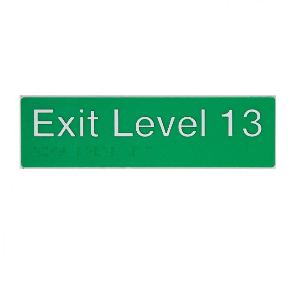 BEST BUY EL13 Exit Sign Level 13 Braille