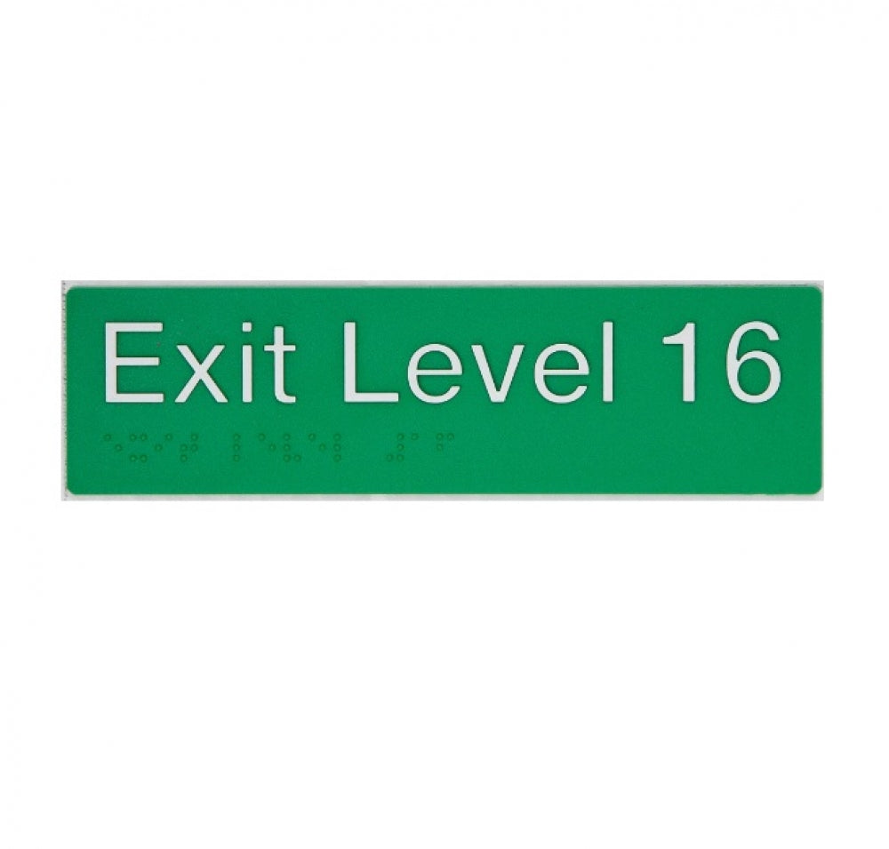 BEST BUY EL16 Exit Sign Level 16 Braille