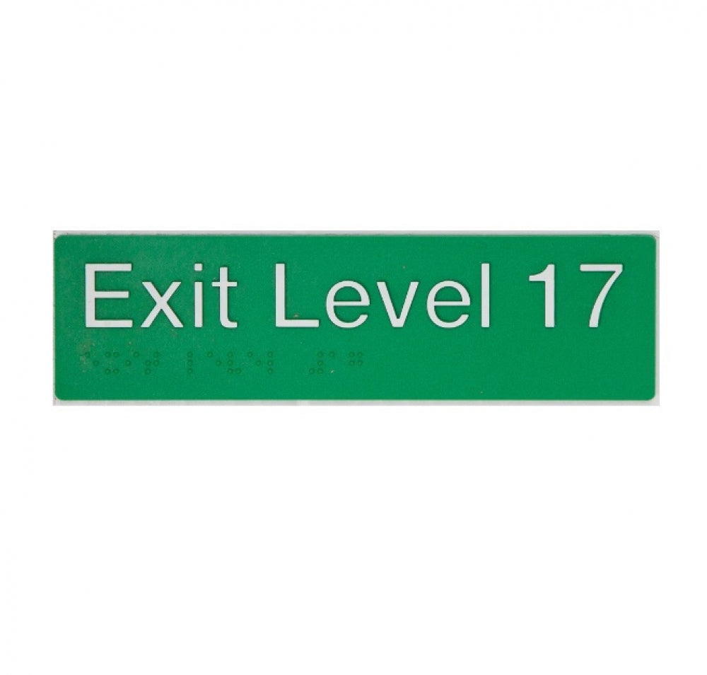BEST BUY EL17 Exit Sign Level 17 Braille