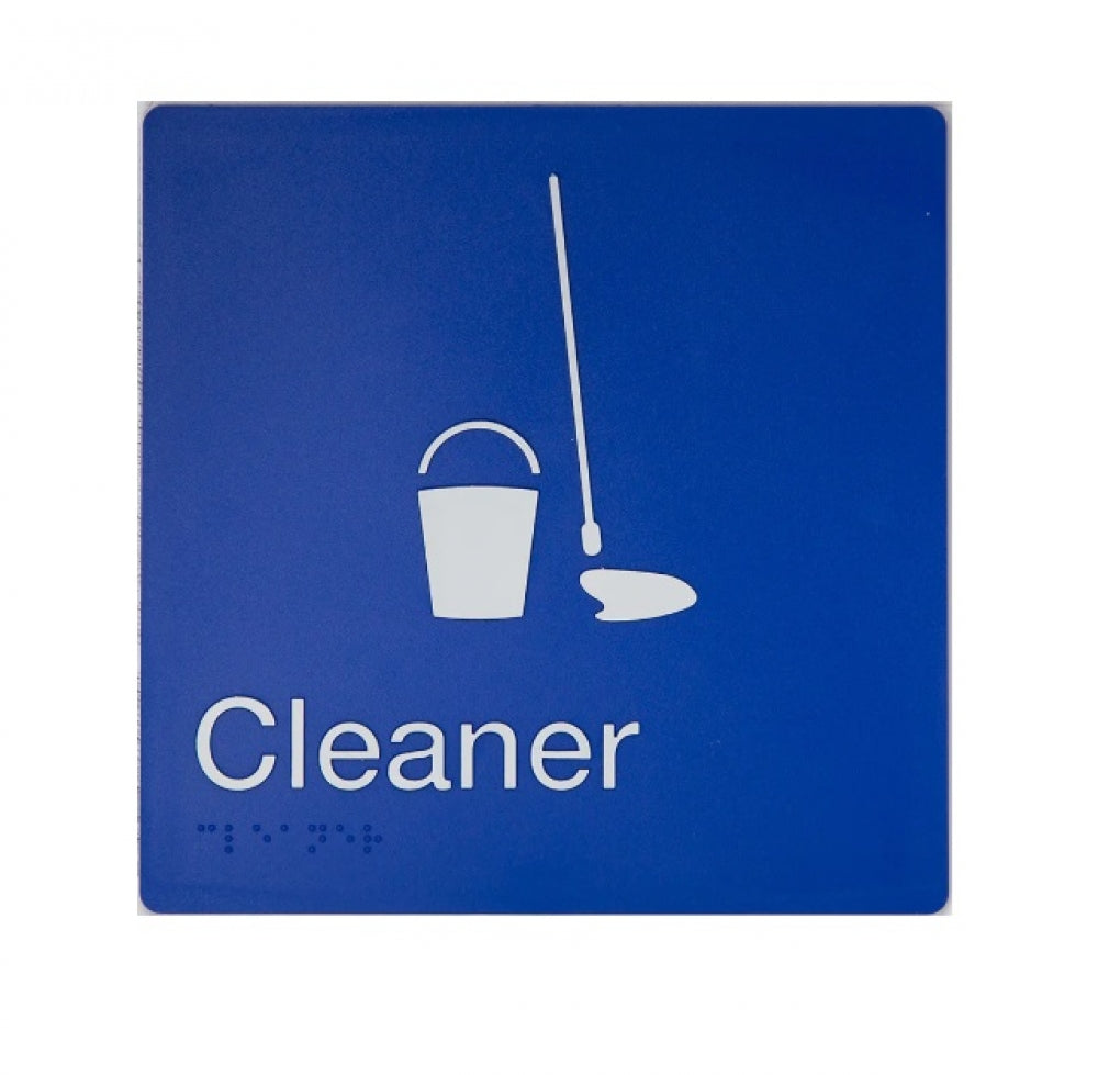 BEST BUY Cleaners Sign Braille