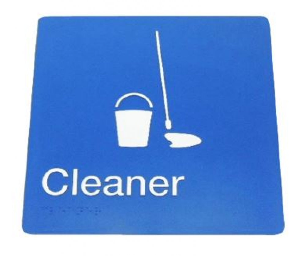Bradley 975 Cleaners Braille Sign