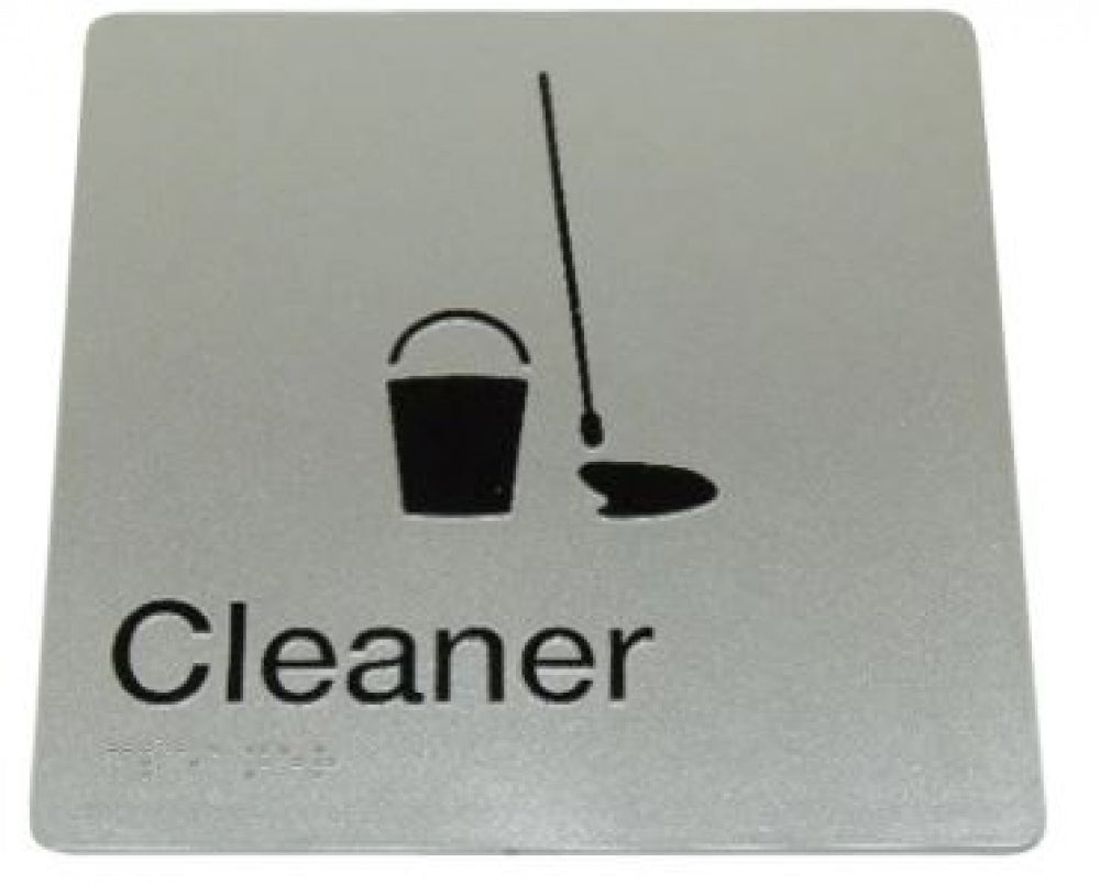 Bradley 975 Cleaners Braille Sign