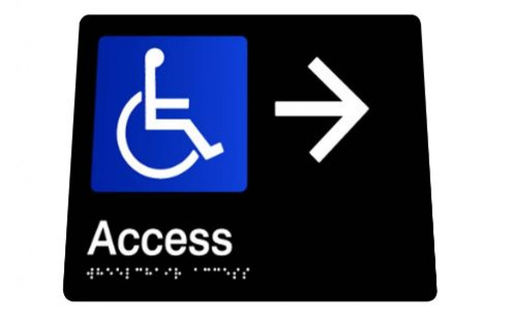 Bradley 975 Unisex Accessible Toilet Right Hand Braille sign