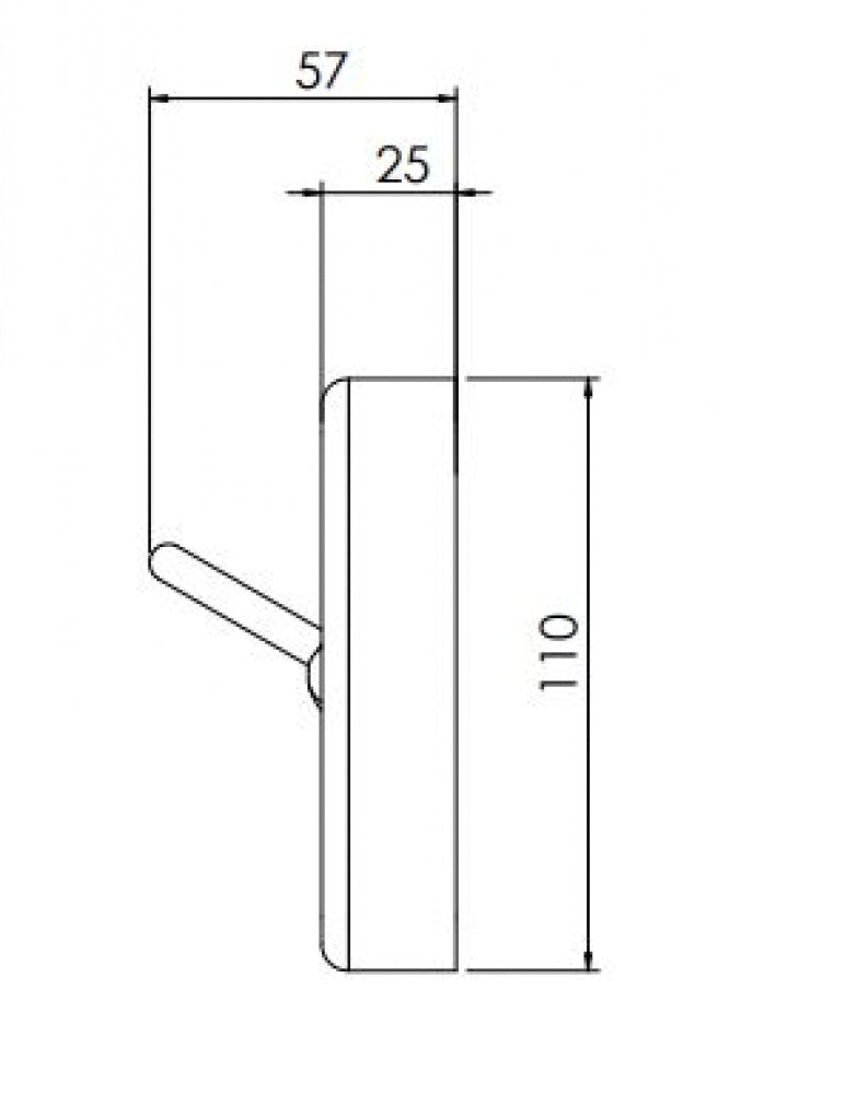 Bradley Security SA35 Towel Hook Collapsible Chase Mounted