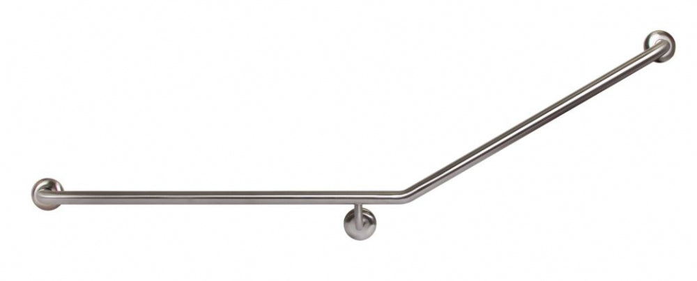 Metlam MLR101 Toilet Grab Rail 840mm x 700mm Left Hand 30 Degree