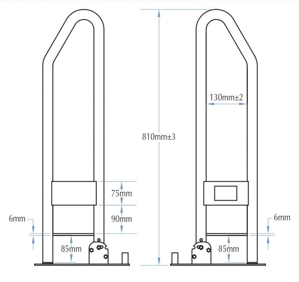 Bradley 832 Drop Down Rail Nurse Call and Toilet Roll Holder