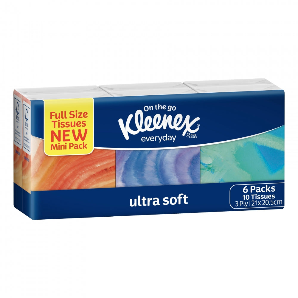 Kleenex 0202 Pocket Pack Facial Tissues 3 Ply