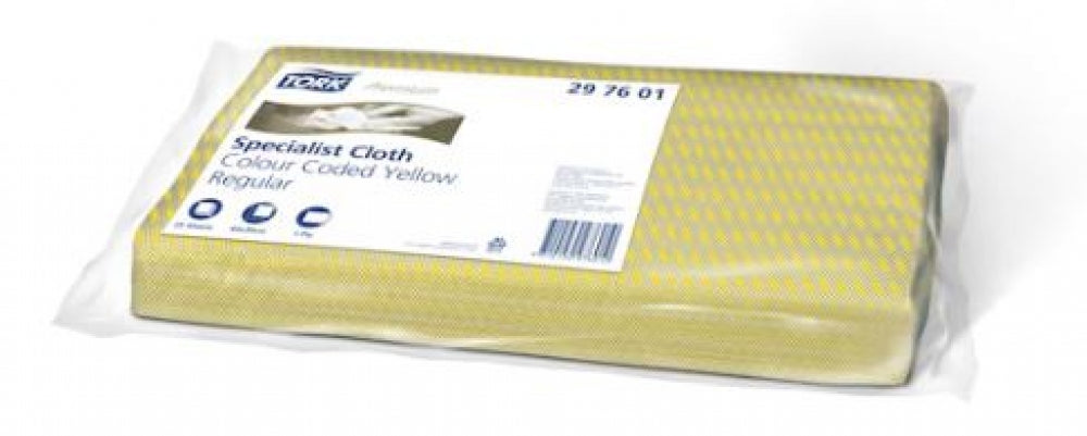 TORK 297601 Yellow Cleaning Cloth Folded