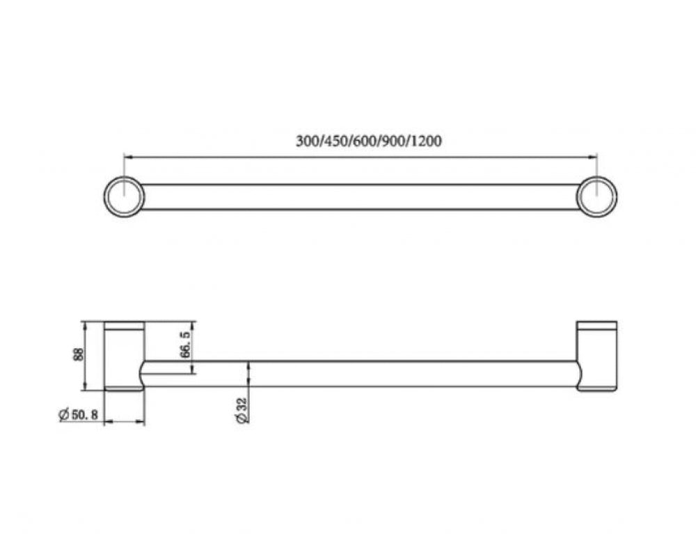 Nero Mecca Care NRCR32 Straight Grab Rail