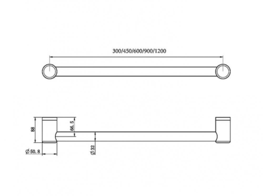 Nero Mecca Care NRCR32 Straight Grab Rail