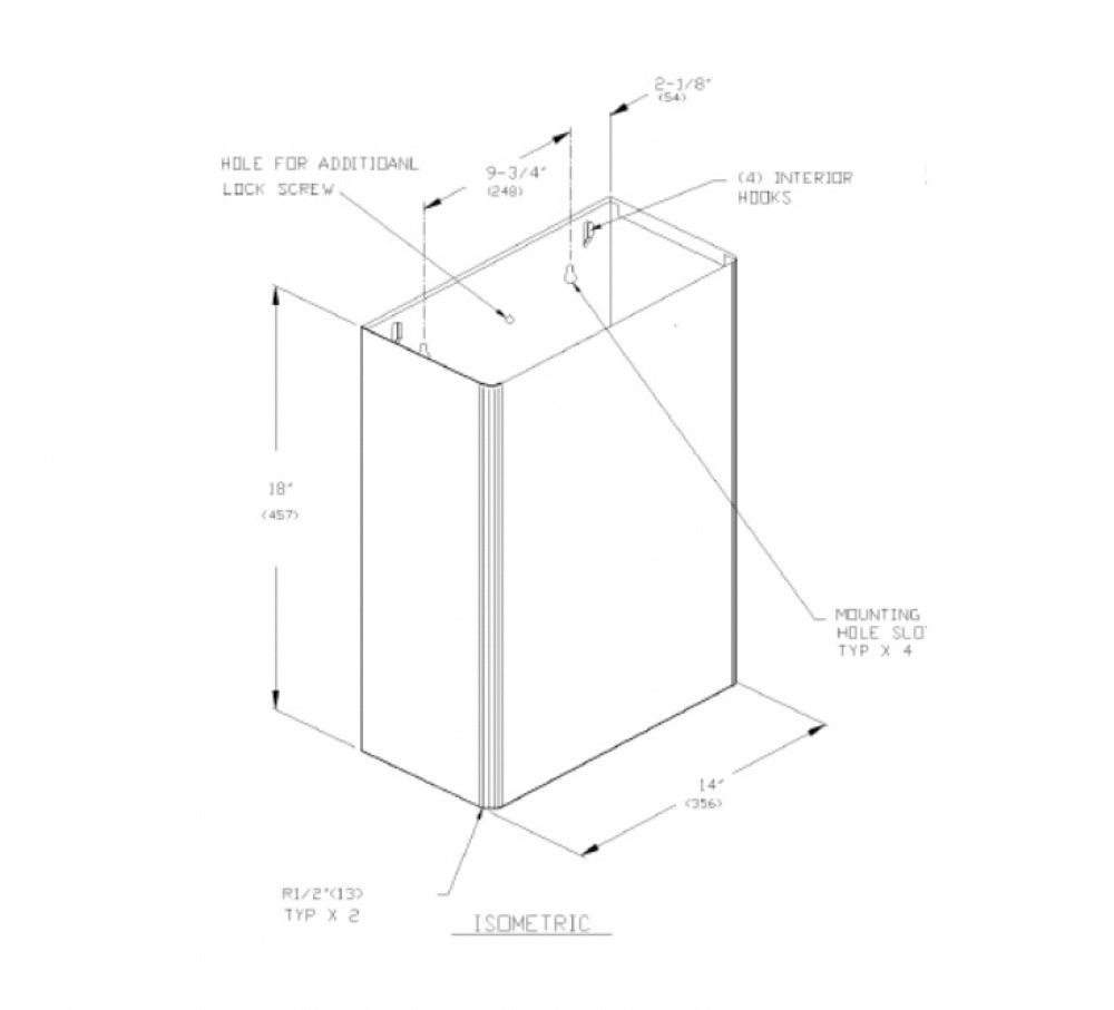 JD MACDONALD Traditional 10-0828-41 Waste Bin Wall Mounted