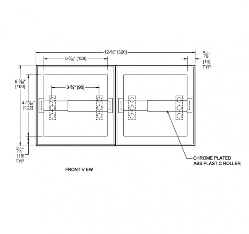 JD MACDONALD 10-74022 Double Toilet Roll Holder