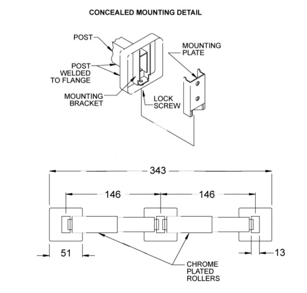 JD MACDONALD 10-7305-2-41 Double Toilet Roll Holder