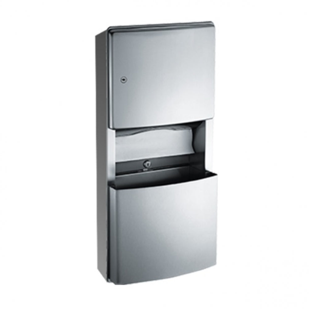 JD MACDONALD Roval 10-204623-9 Combo Unit Towel Dispenser Waste Bin 11.2L