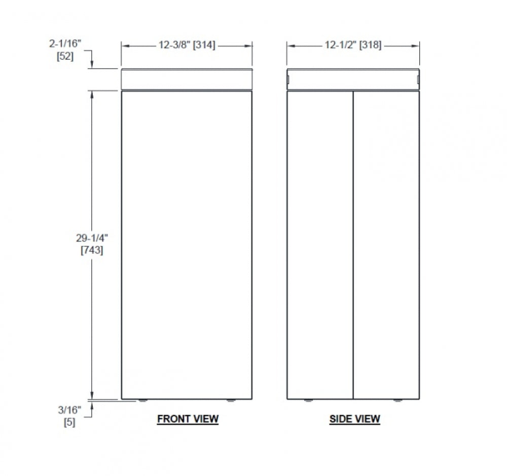 JD MACDONALD 10-0839 Free Standing Waste Bin 72L