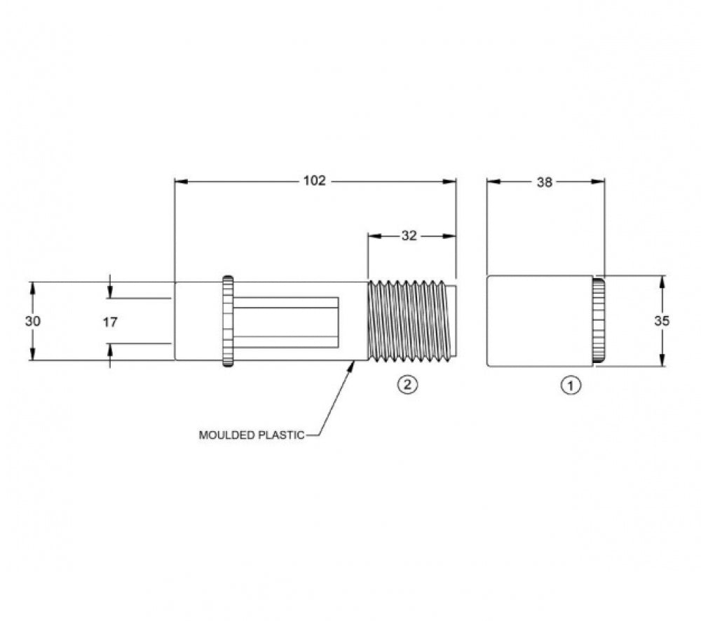 JD MACDONALD 10-R-009 Theft Resistant Spindle