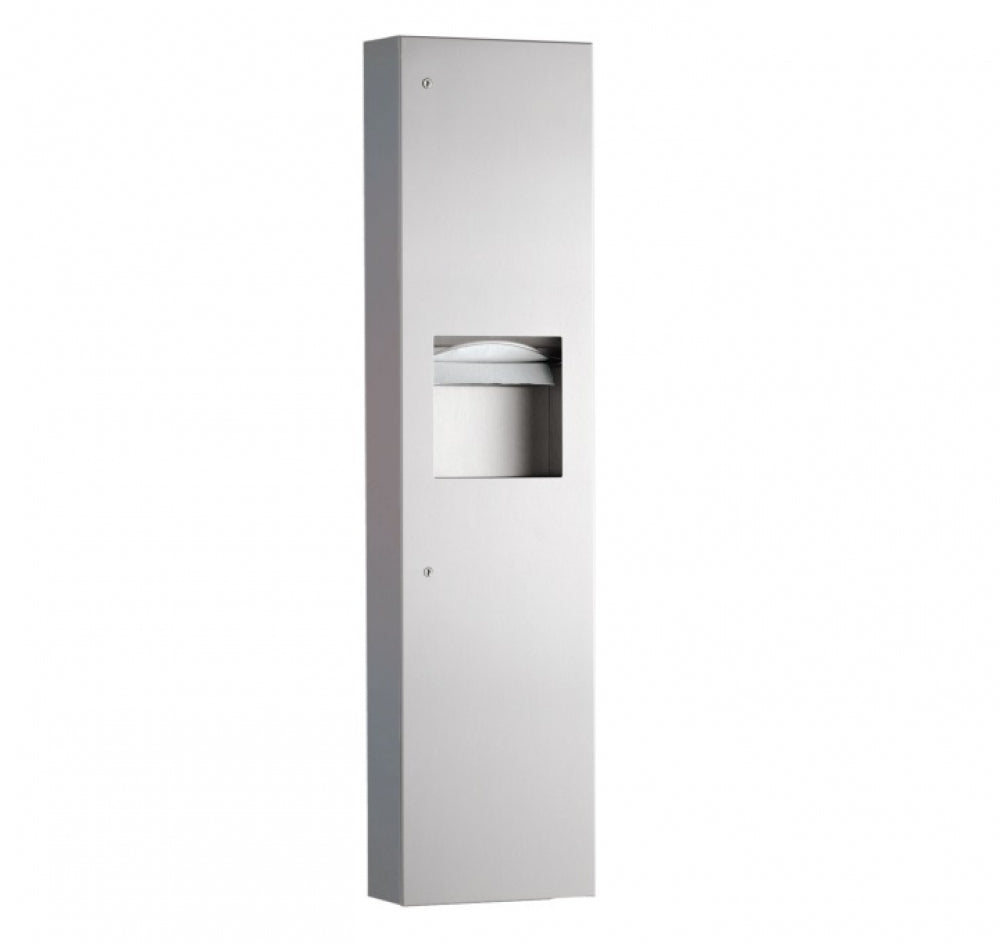 BOBRICK Trimline B38039 Paper Dispenser and Waste Receptacle 24L