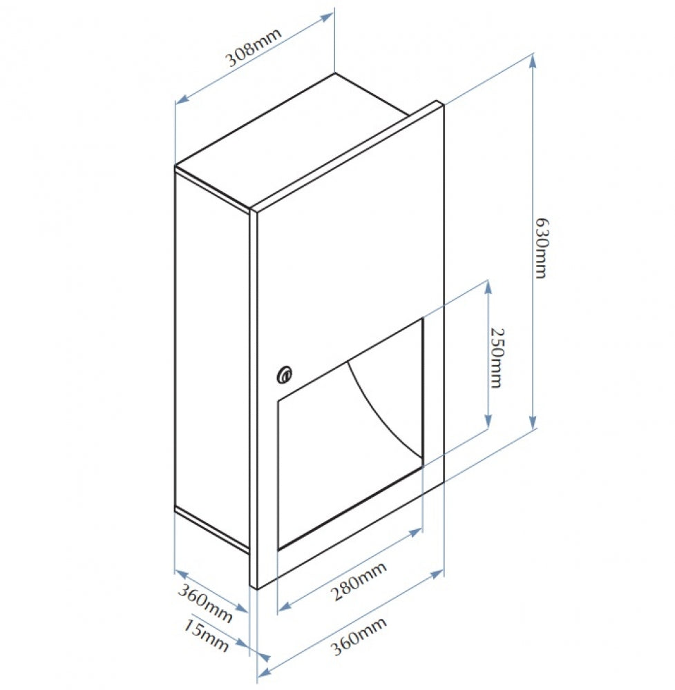 Bradley 2742 Recessed Hand Dryer Eco Friendly