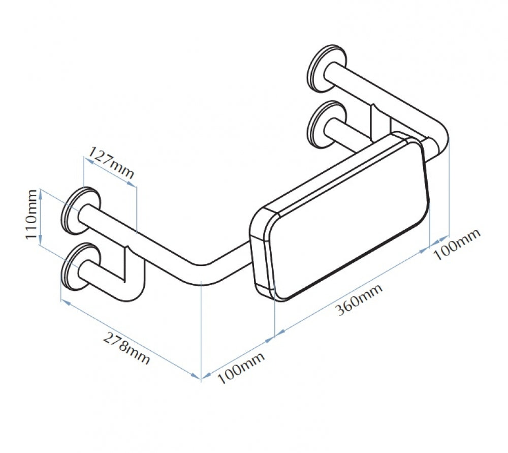 Bradley 9575 Toilet Backrest