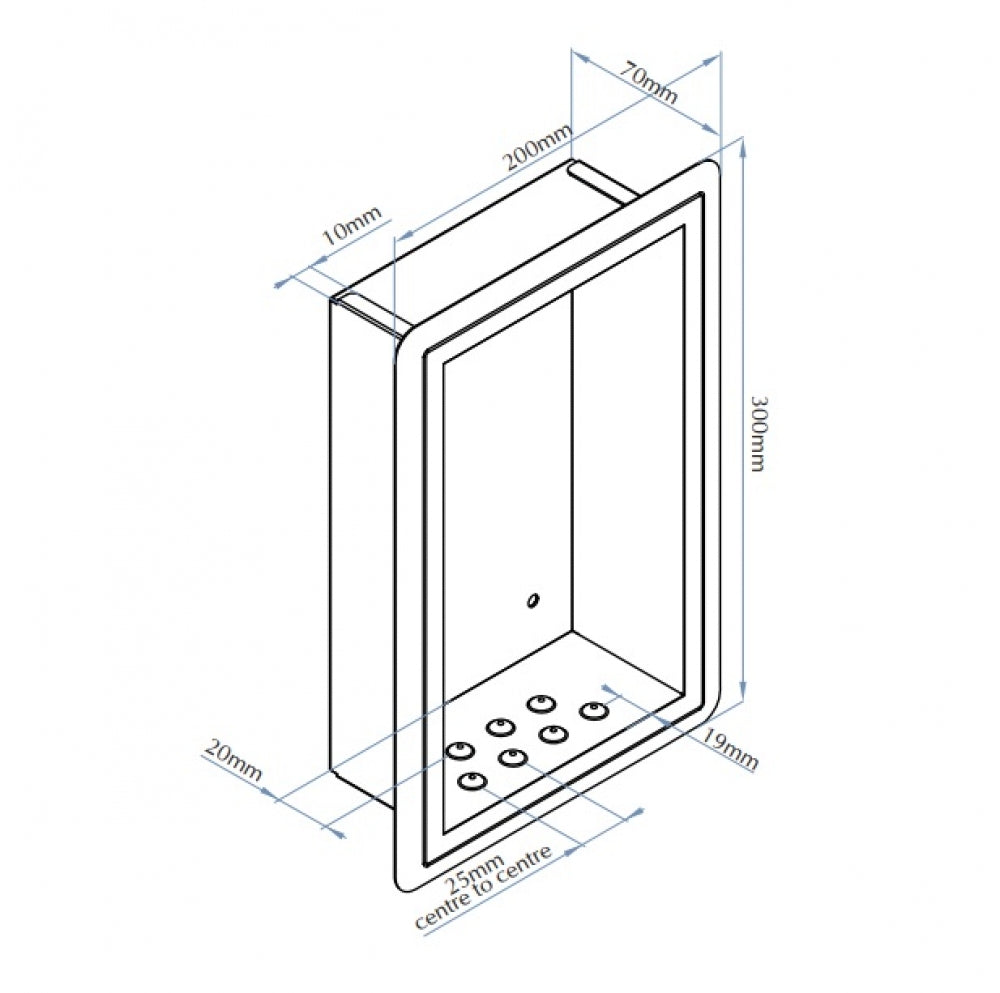 Bradley Security SA48 Shampoo Shelf Recessed
