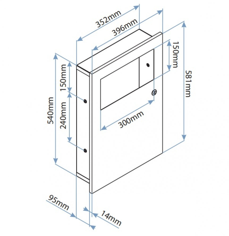 Bradley 3259 Recessed Waste Bin