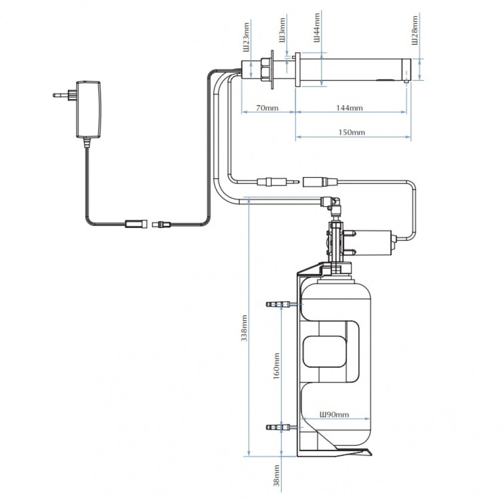 Bradley 6088-OP1 Wall Soap Dispenser Liquid Sensor 1L