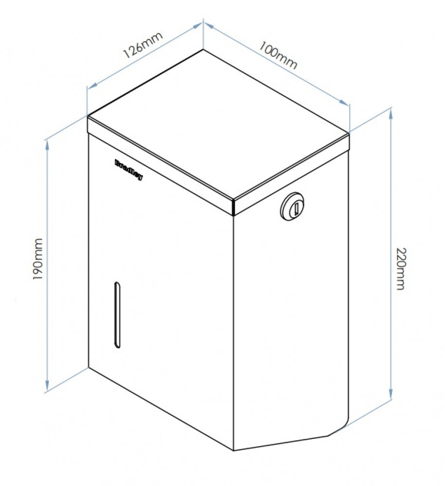 Bradley 51552 Interleaved Toilet Tissue Dispenser