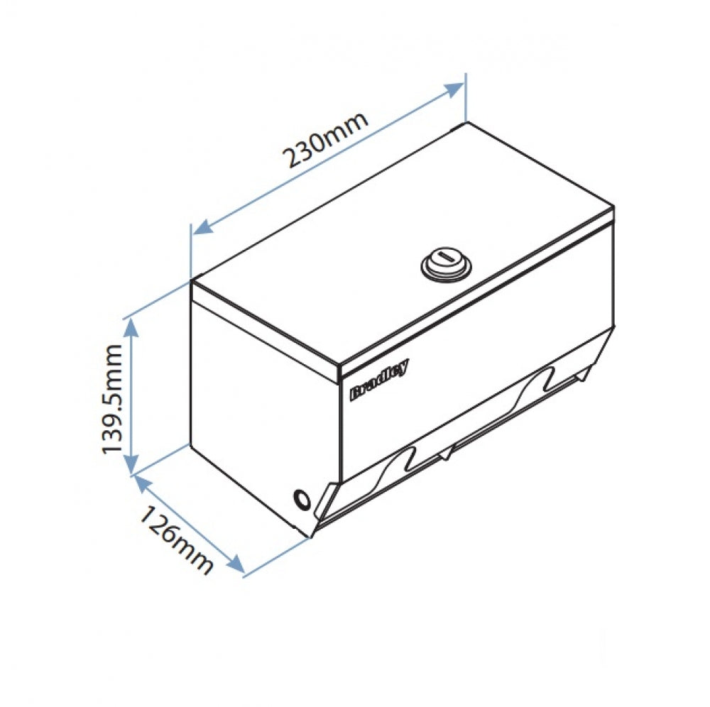 Bradley 54412-MB Double Toilet Roll Dispenser Lockable