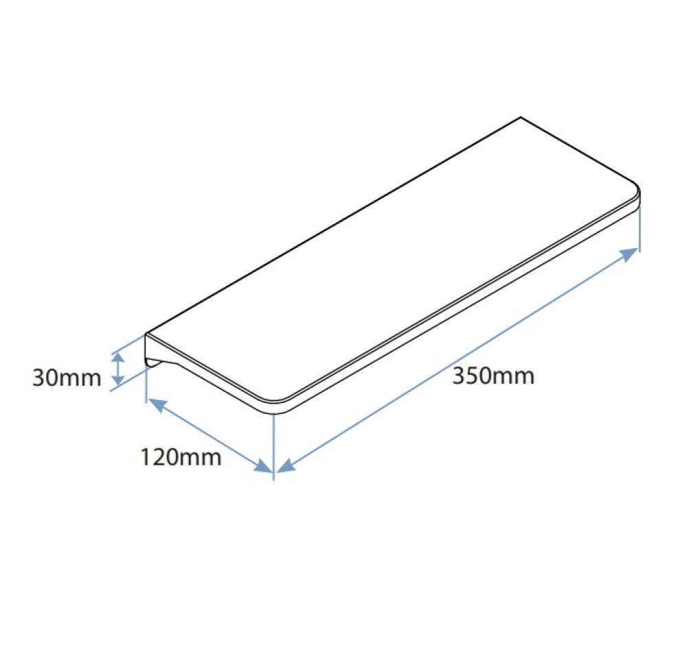 Bradley 755C Curved Edge Shelf