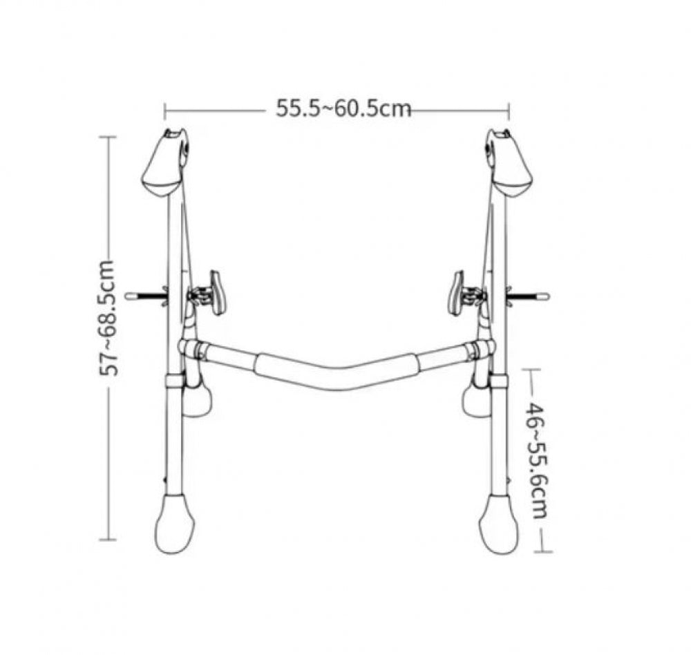 Avail Designs S03F1 Toilet Support Frame Fold Up