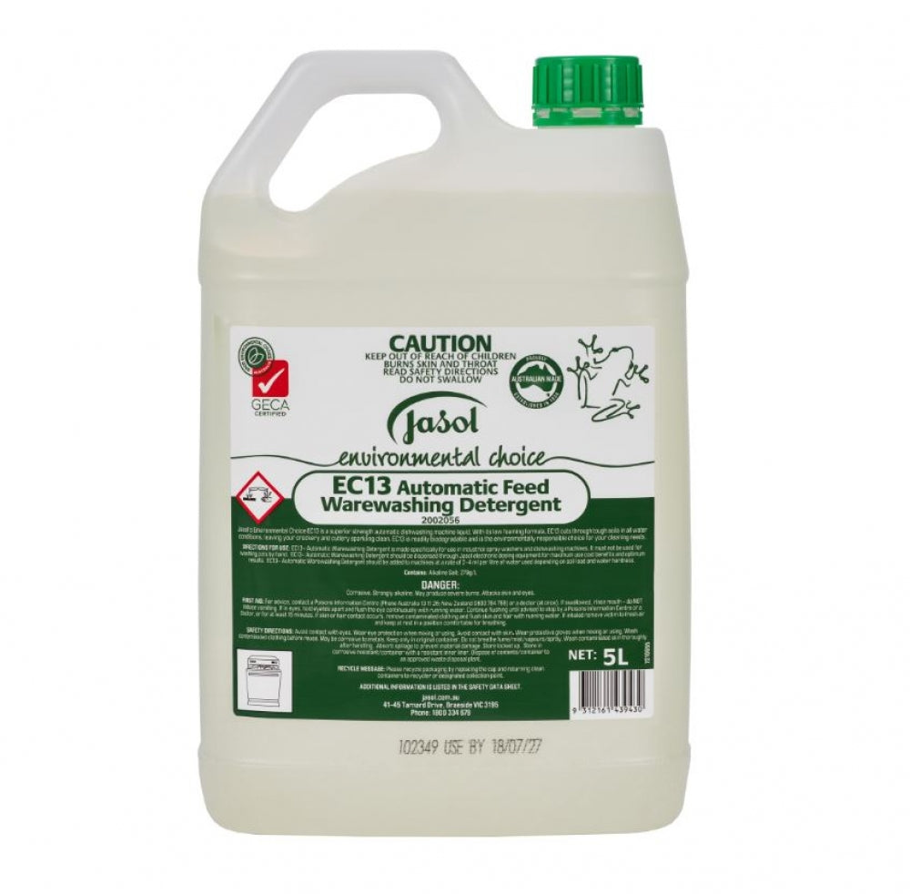 Jasol Environmental EC13 Automatic Feed Warewashing Detergent