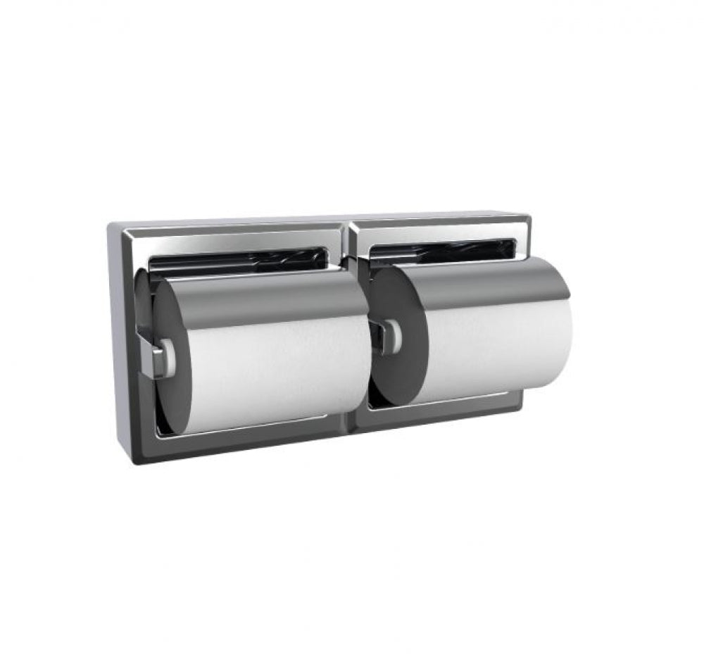 Bradley 5126 Double Toilet Roll Holder with Hoods