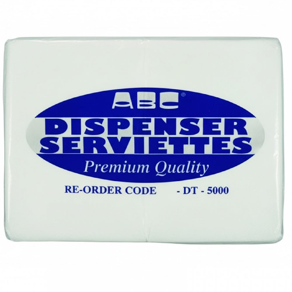 ABC Tall Fold 1 Ply Serviettes