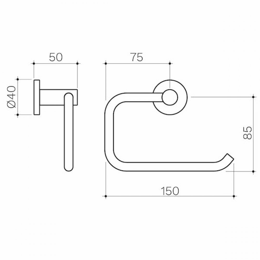 Clark Round CL60016.BN Toilet Roll Holder Single