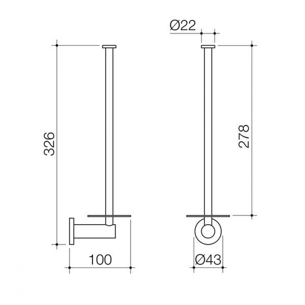 Caroma Liano II 96452BN Spare Toilet Roll Holder