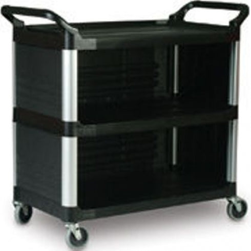Rubbermaid Xtra 4093 Utility Cart with Enclosed 3-Side Panels